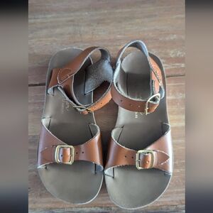 Brown Leather Kids Sandals